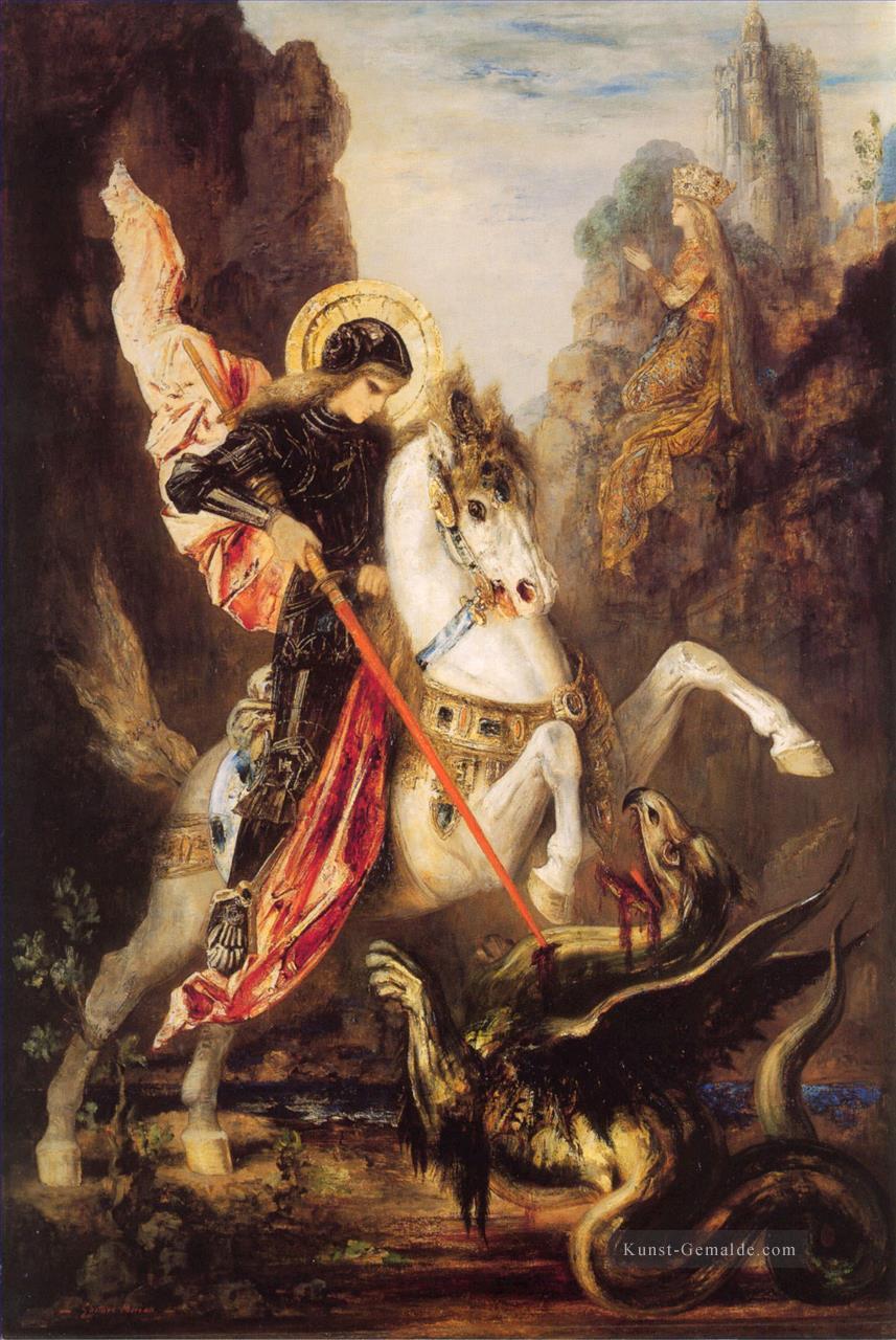 St George Symbolismus Gustave Moreau biblischen mythologischen Ölgemälde
